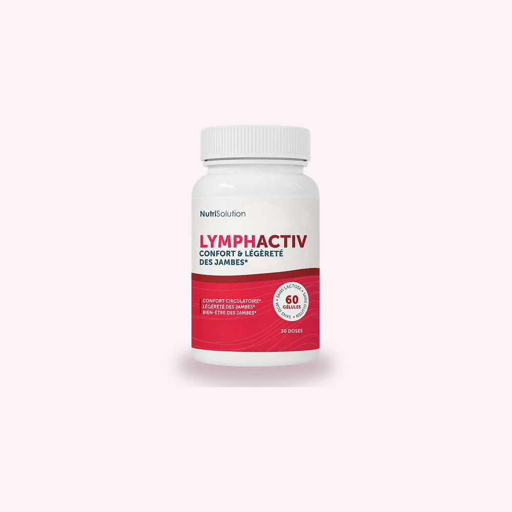 Flacon LymphActiv de Nutrisolution, 60 gélules, étiquette française